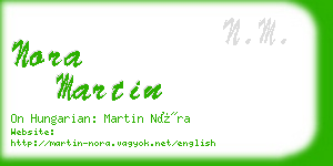 nora martin business card